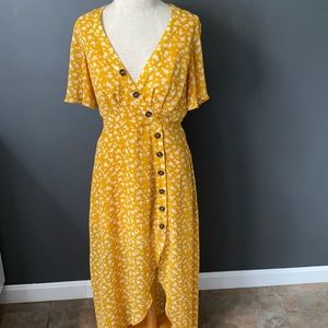 LuLu’s mustard yellow high low dress